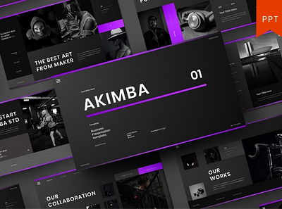 Akimba Multipurpose Template clean colorful company corporate google slides keynote modern multipurpose multipurpose template photography pitch deck portfolio powerpoint presentation studio template unique web design web development website