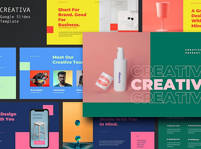 Creativa Multipurpose Template clean colorful company corporate google slides keynote modern multipurpose multipurpose template photography pitch deck portfolio powerpoint presentation studio template unique web design web development website