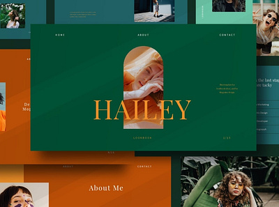 Hailey Multipurpose Template clean colorful company corporate google slides keynote modern multipurpose multipurpose template photography pitch deck portfolio powerpoint presentation studio template unique web design web development website