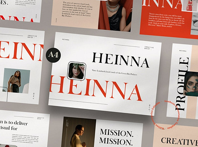 Heinna Brand Multipurpose Template clean colorful company corporate google slides keynote modern multipurpose multipurpose template photography pitch deck portfolio powerpoint presentation studio template unique web design web development website