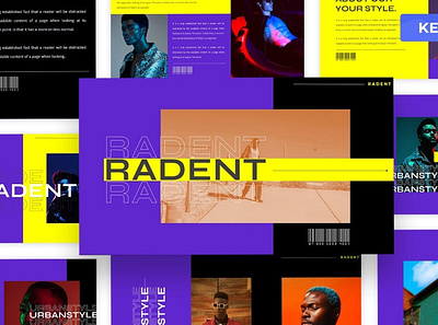 Radent Multipurpose Template clean colorful company corporate google slides keynote modern multipurpose multipurpose template photography pitch deck portfolio powerpoint presentation studio template unique web design web development website