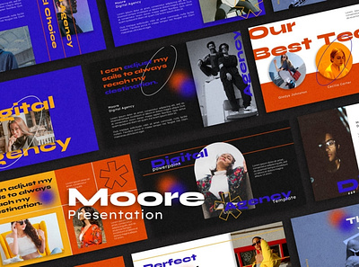 Moore Multipurpose Template clean colorful company corporate google slides keynote modern multipurpose multipurpose template photography pitch deck portfolio powerpoint presentation studio template unique web design web development website