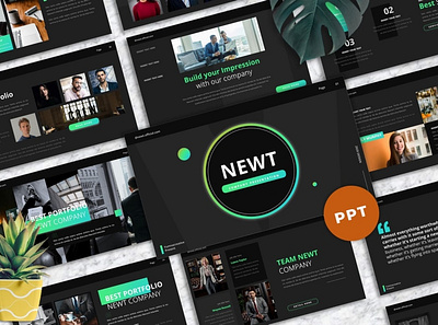 Newt Multipurpose Template clean colorful company corporate google slides keynote modern multipurpose multipurpose template photography pitch deck portfolio powerpoint presentation studio template unique web design web development website