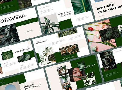 Botaniska Multipurpose Template clean colorful company corporate google slides keynote modern multipurpose multipurpose template photography pitch deck portfolio powerpoint presentation studio template unique web design web development website