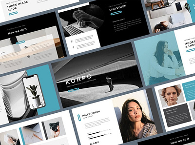 Korpo Multipurpose Template 3d animation branding clean corporate design graphic design illustration instagram post logo modern motion graphics multipurpose presentation template web design web development website