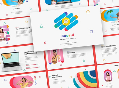 Capsul - Presentation Templates 3d animation branding clean colorful corporate design graphic design illustration logo modern motion graphics multipurpose photography pitch deck presentation template unique website