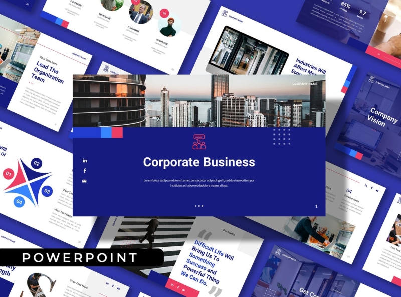 Corporate Business Presentation Template by Master Templates on Dribbble