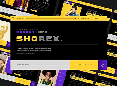 SHOREX Presentation Template clean colorful company corporate google slides keynote modern multipurpose multipurpose template photography pitch deck portfolio powerpoint presentation studio template unique web design web development website