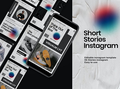 Gradient Stories Instagram Template clean colorful company corporate gradient instagram instagram posts instagram stories instagram template modern pitch deck posts social media social media pack social media template stories unique web design web development website