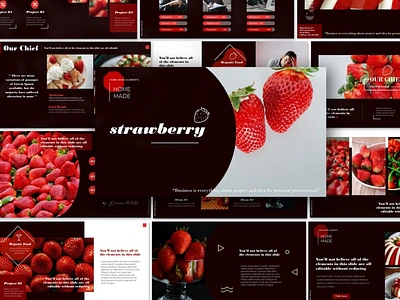 Strawberry Presentation Templates clean colorful company corporate google slides keynote modern multipurpose multipurpose template photography pitch deck portfolio powerpoint presentation studio template unique web design web development website