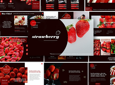 Strawberry Presentation Templates clean colorful company corporate google slides keynote modern multipurpose multipurpose template photography pitch deck portfolio powerpoint presentation studio template unique web design web development website