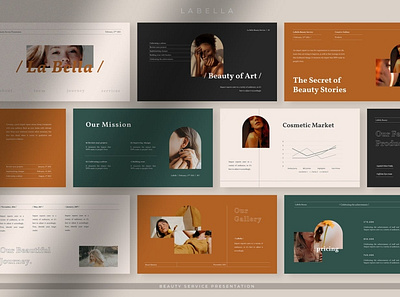 LaBella Beauty Presentation Template clean colorful company corporate google slides keynote modern multipurpose multipurpose template photography pitch deck portfolio powerpoint presentation studio template unique web design web development website