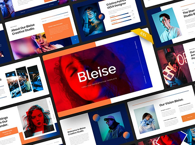 Bleise Presentation Template clean colorful company corporate google slides keynote modern multipurpose multipurpose template photography pitch deck portfolio powerpoint presentation studio template unique web design web development website