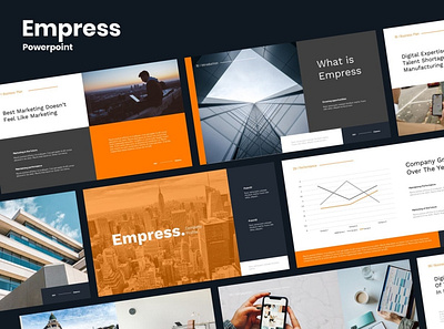 Empress Multipurpose Template clean colorful company corporate google slides keynote modern multipurpose multipurpose template photography pitch deck portfolio powerpoint presentation studio template unique web design web development website