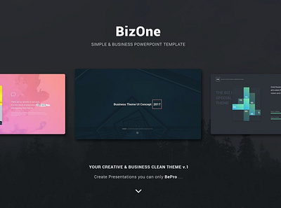 BIZONE - Creative Presentation Template clean colorful company corporate creative google slides keynote modern multipurpose multipurpose template photography pitch deck portfolio powerpoint presentation studio unique web design web development website