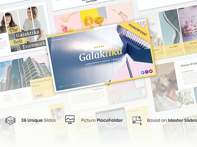 Galaktika Multipurpose Template clean colorful company corporate google slides keynote modern multipurpose multipurpose template photography pitch deck portfolio powerpoint presentation studio template unique web design web development website