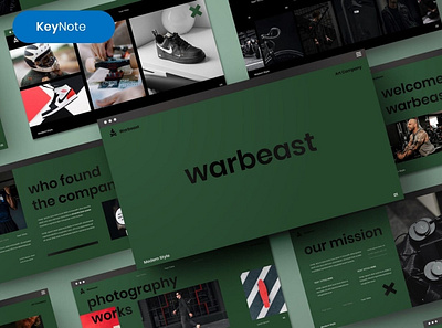 Warbeast Multipurpose Template clean colorful company corporate google slides keynote modern multipurpose multipurpose template photography pitch deck portfolio powerpoint presentation studio template unique web design web development website