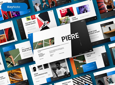 Piere Multipurpose Template clean colorful company corporate google slides keynote modern multipurpose multipurpose template photogrpahy pitch deck portfolio powerpoint presentation studio template unique web design web development website