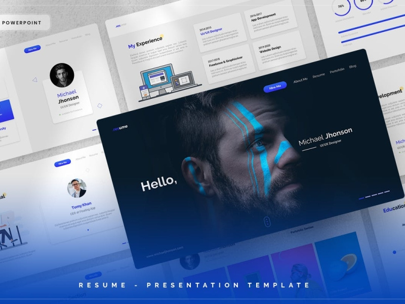 Resume Presentation Template by MyTemplates on Dribbble