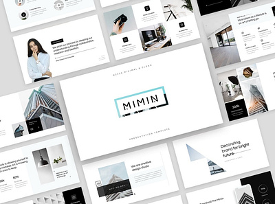 MIMIN - Minimalism Presentation Template clean colorful company corporate google slides keynote modern multipurpose multipurpose template photography pitch deck portfolio powerpoint presentation studio template unique web design web development website