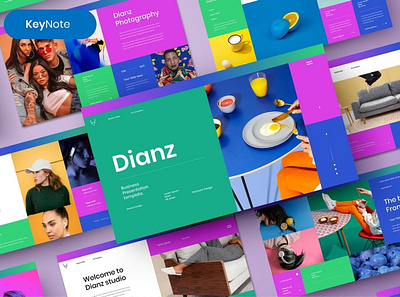 Dianz Multipurpose Template clean colorful company corporate google slides keynote modern multipurpose multipurpose template photography pitch deck portfolio powerpoint presentation studio template unique web design web development website