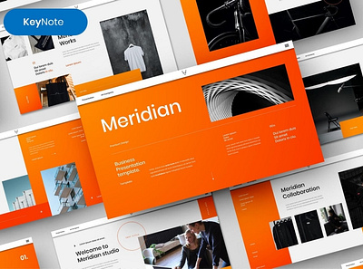 Meridian Multipurpose Presentation Template clean colorful company corporate google slides keynote modern multipurpose multipurpose template photography pitch deck portfolio powerpoint presentation studio template unique web design web development website