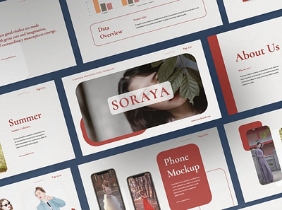 Soraya Minimal Presentation Template clean colorful company corporate google slides keynote modern multipurpose multipurpose template photography pitch deck portfolio powerpoint presentation studio template unique web design web development website