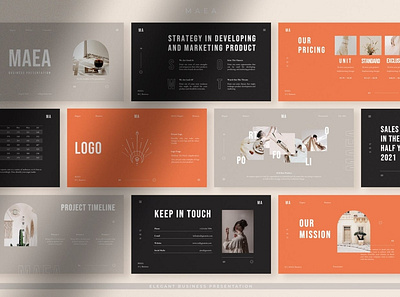 Maea - Elegant Brand Identity Multipurpose Templates clean colorful company corporate google slides keynote modern multipurpose multipurpose template photography pitch deck portfolio powerpoint presentation studio template unique web design web development website