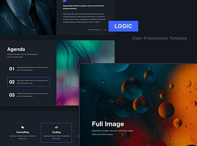 LOGIC - Clean Multipurpose Template clean colorful company corporate google slides keynote modern multipurpose multipurpose template photography pitch deck portfolio powerpoint presentation studio template unique web design web development website