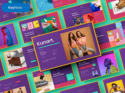 Kunart Multipurpose Template clean color colorful company corporate google slides keynote modern multipurpose multipurpose template photography pitch deck portfolio presentation studio template unique web design web development website