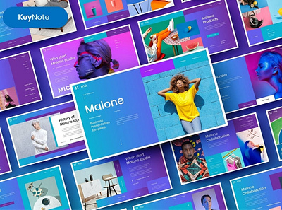 Malone Multipurpose Template clean colorful company corporate design google slides keynote modern multipurpose photography pitch deck portfolio presentation presentation template studio template unique web design web development website