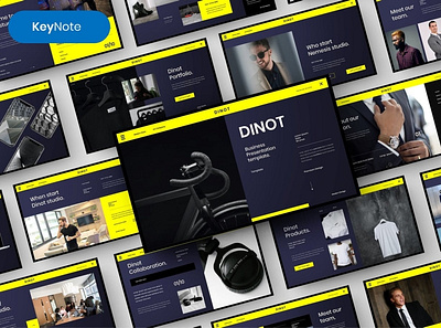 Dinot Multipurpose Template clean colorful company corporate design google slides keynote modern multipurpose photography pitch deck portfolio powerpoint presentation studio template unique web design web development website