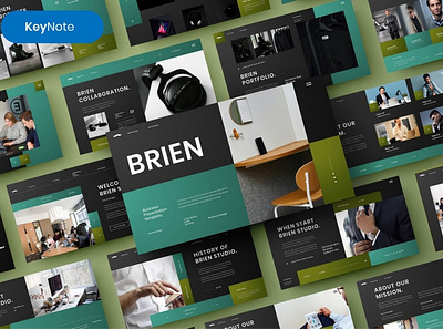 Brien Presentation Templates clean colorful company corporate design google slides keynote modern multipurpose photography pitch deck portfolio presentation presentation template studio template unique web design web development website