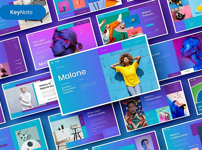 Malone Presentation Templates clean colorful company corporate design google slides keynote modern multipurpose photography pitch deck portfolio powerpoint presentation studio template unique web design web development website