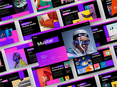 Dark Neon Presentation Templates