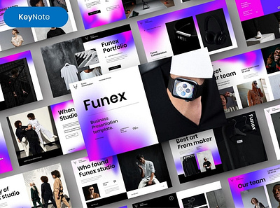 Funex Multipurpose Template clean colorful company corporate design google slides keynote modern multipurpose photography pitch deck portfolio powerpoint presentation studio template unique web design web development website