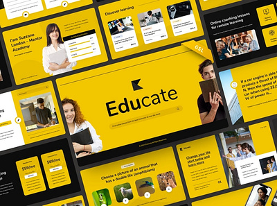 Educate Presentation Template clean colorful company corporate educate google slides keynote modern multipurpose multipurpose template photography pitch deck portfolio powerpoint studio template unique web design web development website