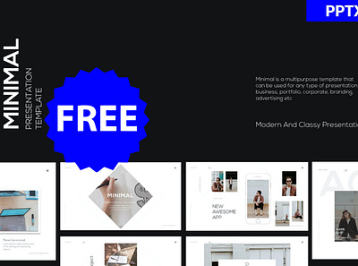 Free MINIMAL Multipurpose Template Presentation clean company corporate free freebie google slides keynote modern multipurpose multipurpose template photography pitch deck portfolio presentation studio template unique web design web development website