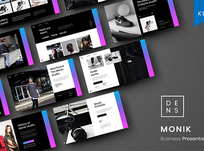 Monik Presentation Template clean colorful company corporate google slides keynote modern multipurpose multipurpose template photography pitch deck portfolio powerpoint presentation studio template unique web design web development website