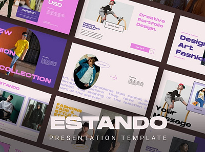 Estando Pastel Creative Multipurpose Template clean colorful company corporate google slides keynote modern multipurpose multipurpose template photography pitch deck portfolio powerpoint presentation studio template unique web design web development website