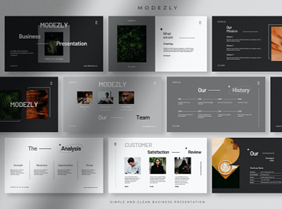 Modezly - Simple and Clean Business Presentation clean colorful company corporate design google slides keynote modern multipurpose multipurpose template photography pitch deck portfolio presentation studio template unique web design web development website