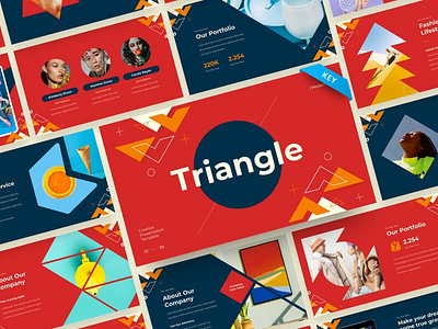 Triangle Multipurpose Template clean colorful company corporate design google slides keynote modern multipurpose multipurpose template photography pitch deck portfolio presentation studio template unique web design web development website