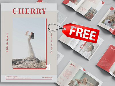 Free Cherry Lookbook Template clean colorful company corporate free freebie google slides keynote modern multipurpose multipurpose template photography pitch deck portfolio studio template unique web design web development wesbite