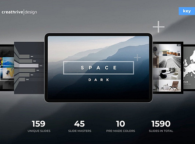 Space Dark Presentation Template clean colorful company corporate design google slides keynote modern multipurpose multipurpose template photography pitch deck portfolio presentation studio template unique web design web development website