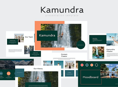 Kamundra Multipurpose Template clean colorful company corporate design google slides keynote modern multipurpose photography pitch deck portfolio powerpoint presentation studio template unique web design web development website