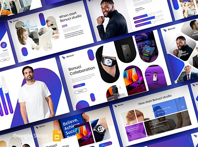 Bonuci Multipurpose Template clean colorful company corporate design google slides keynote modern multipurpose multipurpose template photography pitch deck portfolio presentation studio template unique web design web development website