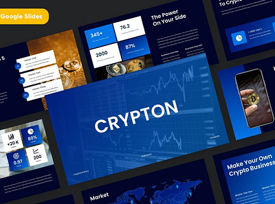 CRYPTON - Cryptocurrency Presentation Template bitcoin business clean coin colorful company corporate crypto cryptocurrency google slides keynote modern photography pitch deck portfolio studio unique web design web development website