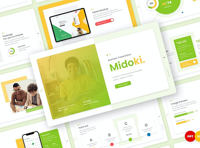 Midoki - Business Presentation clean colorful company corporate design google slides keynote modern multipurpose multipurpose template photography pitch deck portfolio presentation studio template unique web design web development website