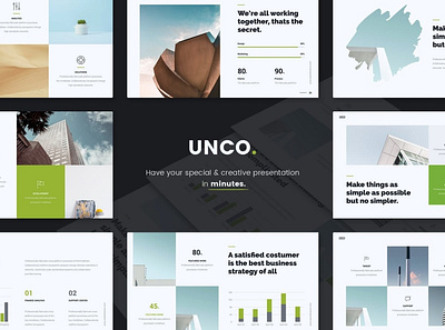 UNCO - Business Template clean colorful company corporate design google slides keynote modern multipurpose multipurpose template photography pitch deck portfolio presentation studio template unique web design web development website