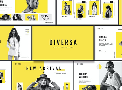 DIVERSA - Fashion Keynote clean colorful company corporate design google slides keynote modern multipurpose multipurpose template photography pitch deck portfolio presentation studio template unique web design web development website